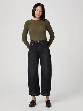 Paige Arellia Ankle Petite Barrel Leg Jean